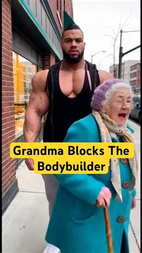 Grandma Blocks The Bodybuilder