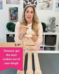 4.3K views · 57 reactions | In preparation for the only time this year our Precision Rolling Pins will be on sale, (tomorrow, November 1st!) I wanted to jump on here and talk about what makes each pin different. Find out more here: https://www.thecookiecountess.com/collections/cookie-countess-precision-rolling-pin | The Cookie Countess | Facebook