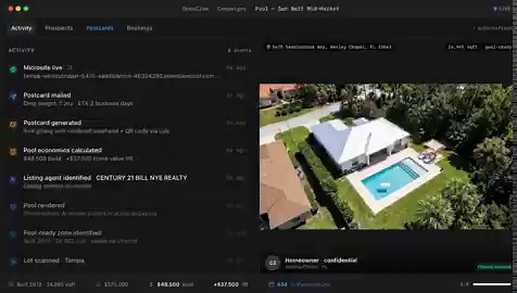 You can do this without OpenClaw.No code setup. Almost one-shot workflow.You just chat with our agent to build it.Here's how:> screenshot this tweet.> give our agent a prompt + the screenshot.> link in bio to access (first agent free).> prompt: "You're a pool lead gen agent for swimming pool contractors and builders.You'll ask the user for a zip code.Here's your core workflow:1. Find Leads -- search Zillow, Redfin, and public property records for homes priced $500k–$1.2M in the target ZIP with n