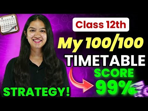 My Honest Timetable To Score 100% in PCM Class 12 | Tips For 2025-26 Boards
