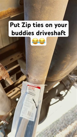 Driveshaft zip tie prank😂 #trucks #cars #prank #mechanic #automotive #truck #car