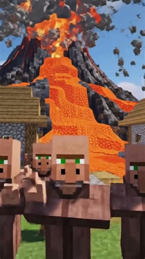 Minecraft Volcano Eruption! 🌋🔥 #Minecraft #Volcano #Shorts #Disaster #Gaming