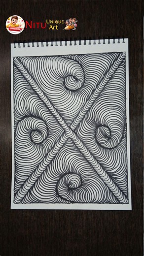 Day 496 - Doodle Art Tutorial Drawing Easy #doodle #zentangle #easy #art #trend #viral #short vedio