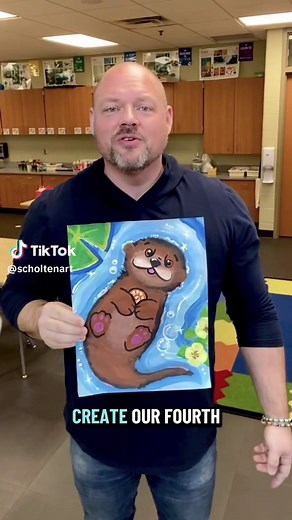 Fun Painted Otter Project for Fourth Grade Students