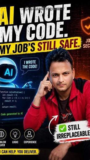 AI will replace you.. is it true ? watch till end. 🙌 #motivation #programming #shorts #ai #coding