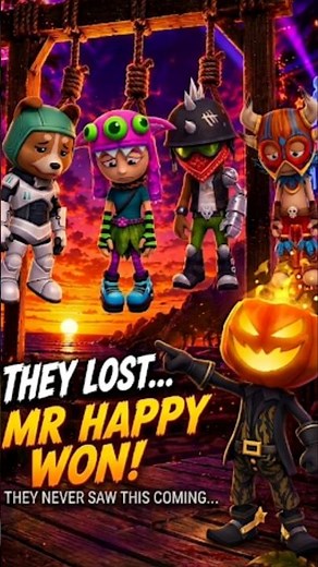 🤯MOD MENU CHAOS! Mr.Happy with Unlimited Powerups and Ability (1vs5) | Beach Buggy Racing 2 #shorts