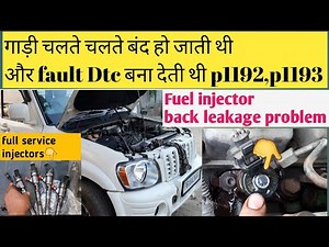 Mahindra scorpio Long starting? fuel injector back flow high.problem back leakage, dtc p1192,p1193