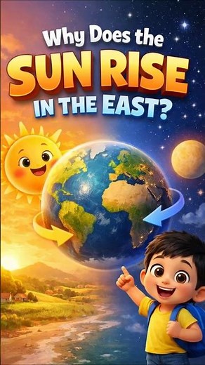 Why Does The Sun Rise In The East And Set In The West? 🌅🌍 #educationalvideo #learnscience