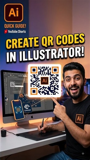 Easily create scannable QR codes in illustrator #illustrator #tutorial #logodesign #designhacks