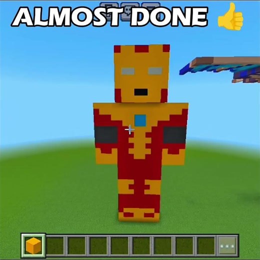 Minecraft But I Built an EPIC Iron Man Statue 🤖🔥 | Avengers in Minecraft #shorts
