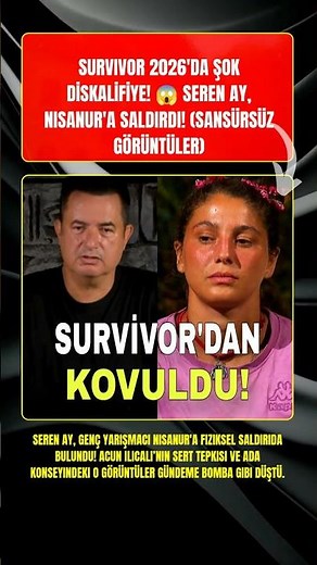 SURVIVOR 2026'DA ŞOK DİSKALİFİYE! 😱 Seren Ay, Nisanur'a Saldırdı! (Sansürsüz Görüntüler)