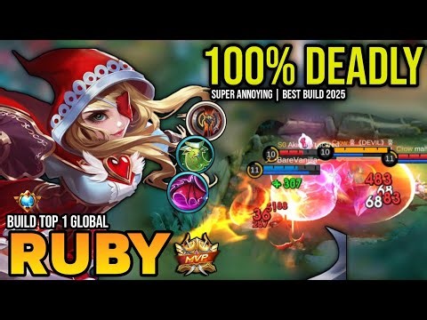RUBY BEST BUILD 2025 | BUILD TOP 1 GLOBAL RUBY GAMEPLAY | MOBILE LEGENDS✓