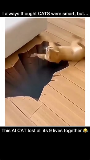 AI Cat vs. GIANT HOLE Prank! 😂 (Smartest Cat Fails 3D Illusion)