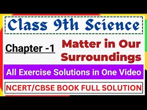 Exercise Questions Chapter -1 Matter in our Surroundings class IX Science | #Class9thscience