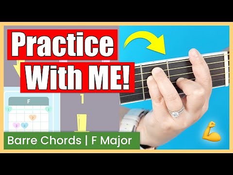 Practice With Me! | Barre Chord Formation - F Major | How to Play Barre Chords EASY Daily Warm Up! 🎸