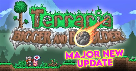 Terraria's Bigger & Boulder Update sees its Steam concurrent player count spike by 100K  users!