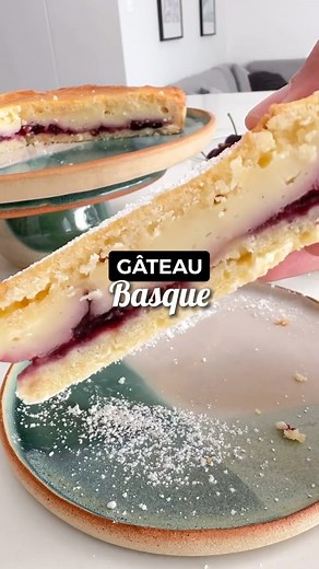 Isabelle Dunn | 🍒 GÂTEAU BASQUE🍒🇫🇷 Recipe below👇🏼 This rustic beauty comes from southwest France and is usually filled with cherry or pastry cream. This... | Instagram