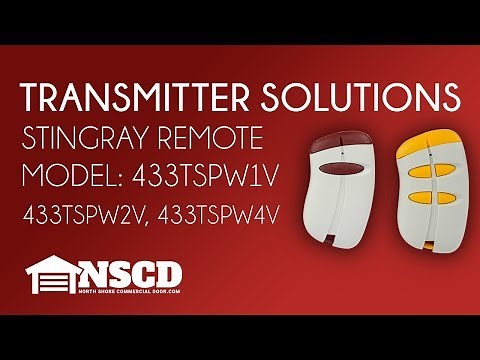 Transmitter Solutions Stingray 433TSPW1V 433TSPW2V 433TSPW4V Garage Door Opener Visor Sized Remote