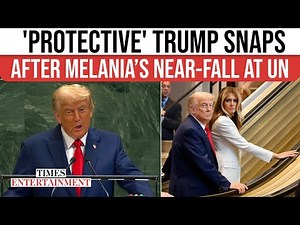 Melania NEARLY Tripped? First Lady's Escalator Scare Sends Trump Into Rage At UN | WATCH