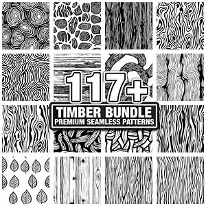 Timber Wood Grain Patterns, Seamless Natural Texture Bundle. Instant Download Png, Dxf, Eps, Svg - Etsy