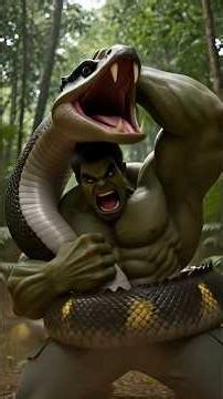 Hulk Lost in Ocean 😱 | Shark & Giant Snake Fight #shorts #hulk