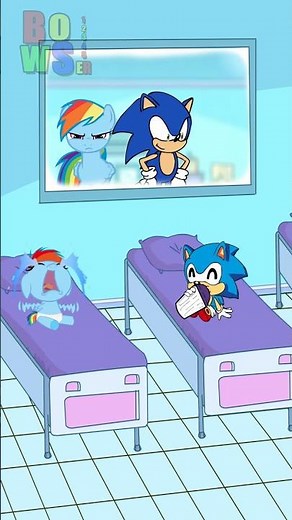 Baby Rainbow Dash Vs Baby Sonic Bowser12345 #rainbowdash #sonic #mlp #shorts