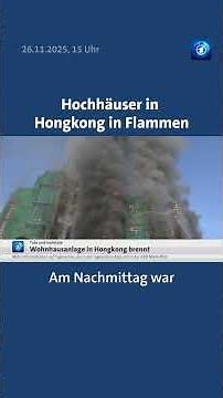 Hochhäuser in Hongkong in Flammen #tagesschau #hongkong #feuer