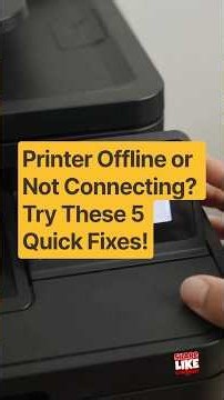 Printer Offline or Not Connecting? Try These 5 Quick Fixes! #printeroffline #printerofflinefix