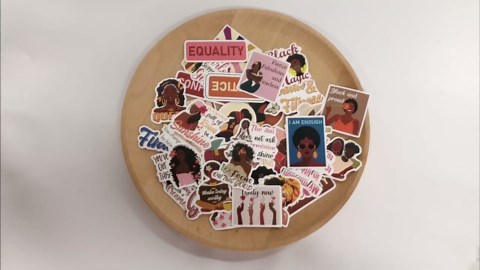 Black Girl Stickers for Adults, 100 Pcs Affirmation Sticker, Inspirational Decals for Vision Board Journaling Scrapbook Laptop Cup Water Bottle, DIY Gifts for Women