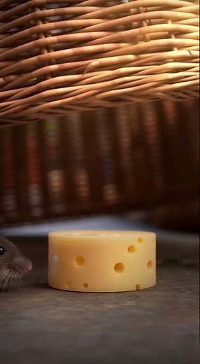 Cheese Trap Success! Clever Cat Outsmarts the Mouse 🐭🧺 cat trap, cheese trap, cat and mouse