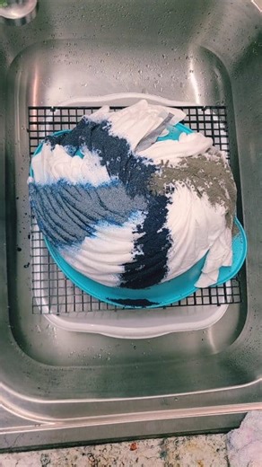 17K views · 134 reactions | custom order for a company logo tiedye  #spiral #icedye #tiedye #tiedyeshirt #bluehues #tyedye #fblifestyle | Habitual Dyer | Facebook