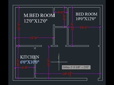 Easy way of Marking and Labeling room sizes using Auto CAD