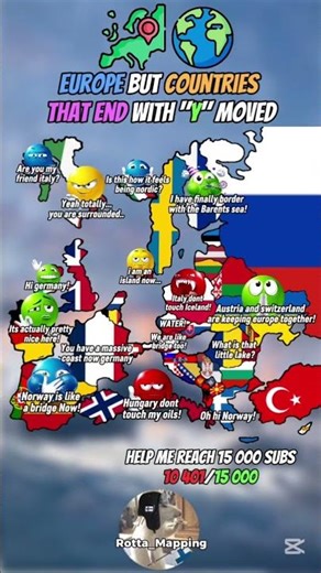 Europe but countries that end with Y moved #map#mapping#mapper#europe#geography#flags#countries#fyp