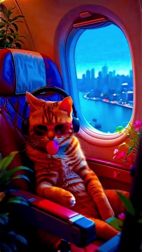 A Plane crashed by untrained Pilot. #cat #cartoon #animation #plane #flyingcat #cutebaby #cute #cat