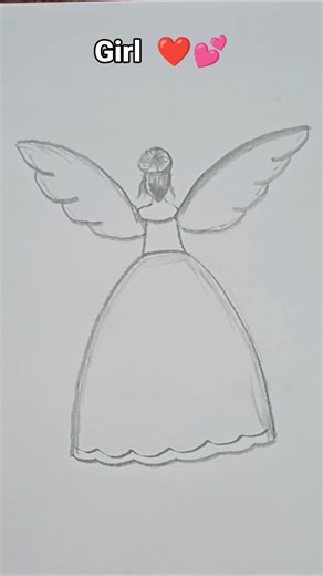 Beautiful girl drawing 💘 || Easy tutorial step by step|| #shorts #drawing