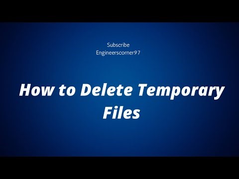 How to Delete Temporary Files