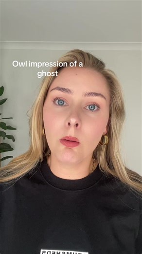 Owl impression of a ghost #owl #impression #ghost