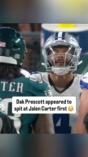 Jalen Carter was ejected from the Eagles’ season opener after appearing to spit at Dak Prescott in the first quarter. (📺 NBC) | SportsCenter