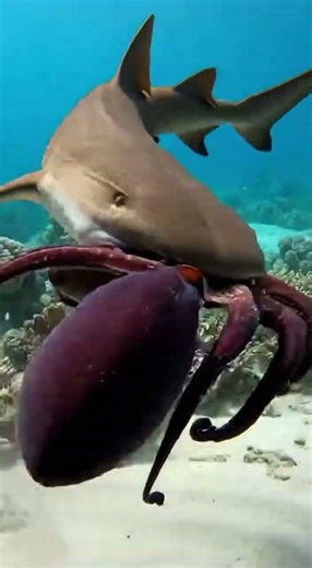 Nurse Shark Finds a Hidden Octopus in the Coral 😳🦈🐙