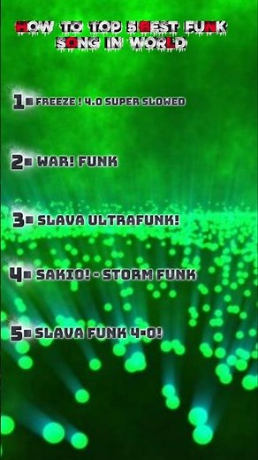 HOW TO TOP 5 BEST FUNK SONG IN WORLD 🌎