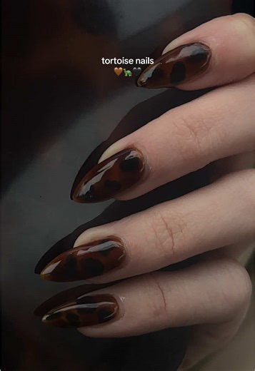 Tortoise Shell Nail Art Design Inspiration