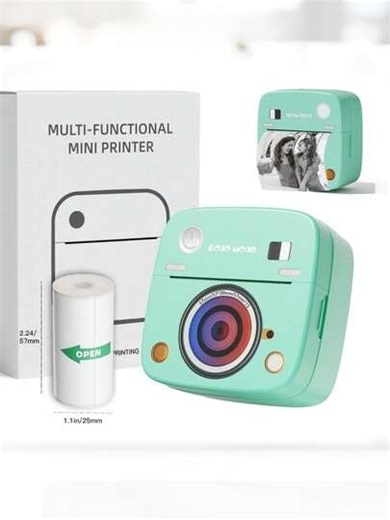 1 pièce Mini-imprimante haute efficacité sans encre, imprimante portable, modèle d'imprimante thermique C1 caméra, prend en charge la numérisation de notes, de texte (OCR) ou l'impression de texte, l'impression Web, l'impression de documents, l'impression d'images, l'impression d'étiquettes, l'impression de bannières, etc. Un excellent assistant pour les études et l'usage domestique, cadeau parfait | SHEIN