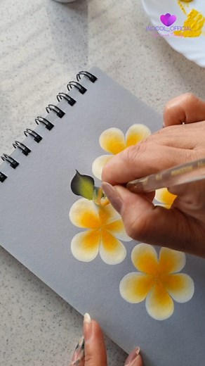 115K views · 5.4K reactions | Mesmerizing One-Stroke Plumeria Painting  #artvideo #onestroke #decorativeart | WoCol | Facebook