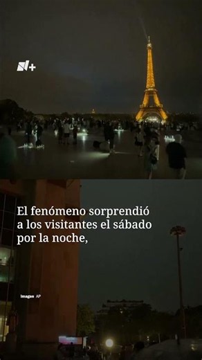 Rayo Impacta en la Torre Eiffel Durante Tormenta en París