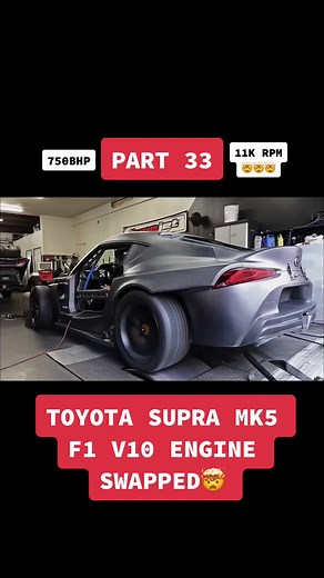 TOYOTA SUPRA MK5 F1 V10 ENGINE SWAPPED! This is truly MIND BLOWING!🤯#toyota #toyotasupra #jdm #f1 #v10 #engineswap #dyno