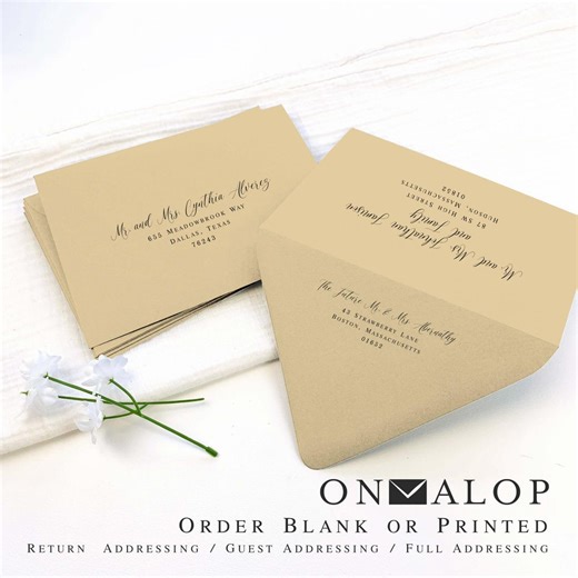 Wheat Tan Envelopes, Rustic Wedding Invitations | Blank or Custom Printed With Addresses (25 Pack) - Etsy UK