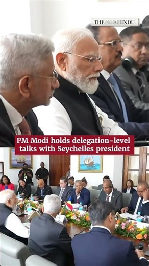 PM Modi holds delegation-level talks with Seychelles President Patrick Herminie