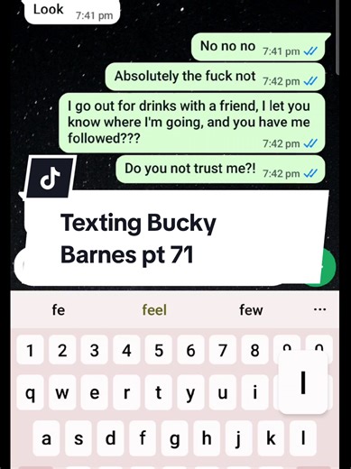 Texting Bucky Barnes Part 71: A Fanfic Adventure