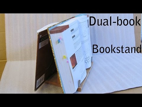 DIY: Home made heavy duty dual-book bookstand, simple & easy