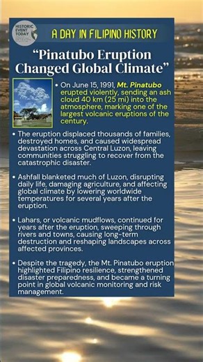 June 15, 1991 - “Pinatubo Eruption Changed Global Climate”